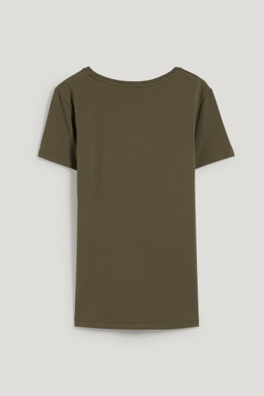 Dames - Basic-T-shirt - groen