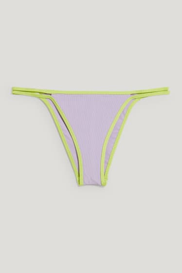 Exclu web - CLOCKHOUSE - bas de bikini brésilien - low waist - violet clair