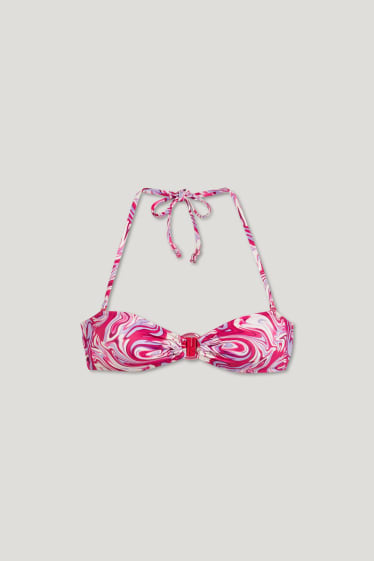 Clockhouse Girls - CLOCKHOUSE - braziliaanse bikinitop - bandeau - voorgevormd - fuchsiarood
