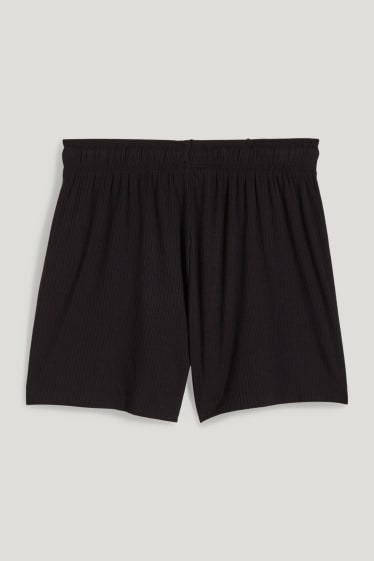 Donna - Shorts pigiama - con viscosa - nero