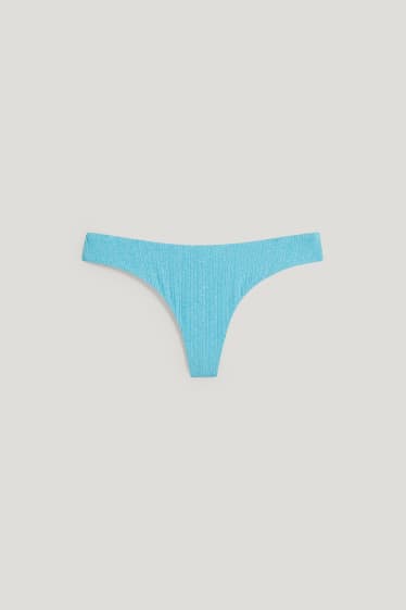 Exclu web - CLOCKHOUSE - bas de bikini brésilien - low waist - turquoise clair