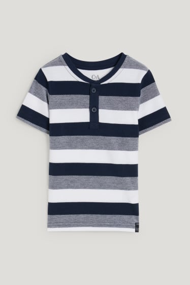 Toddler Boys - Tricou cu mânecă scurtă - cu dungi - albastru închis