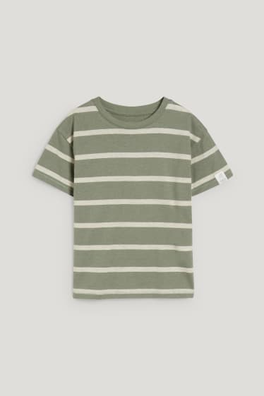 Toddler Boys - Kurzarmshirt - gestreift - grün
