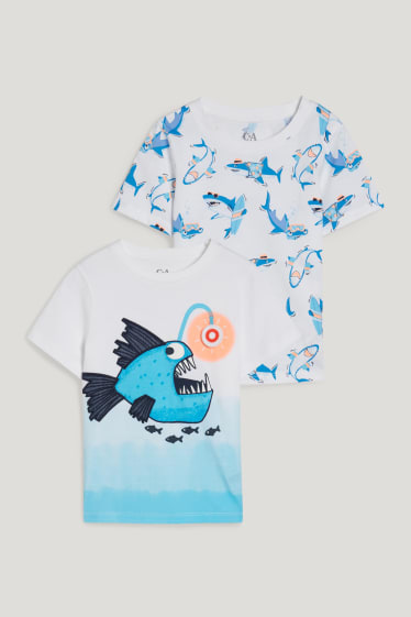 Toddler Boys - Set van 2 - T-shirt - wit