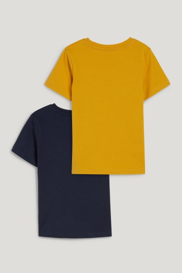 Exclusief online - Set van 2 - T-shirt - donkerblauw