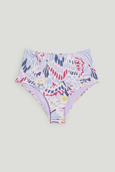 Dames - Bikinibroekje - high-waist - LYCRA® XTRA LIFE™ - met patroon - roze