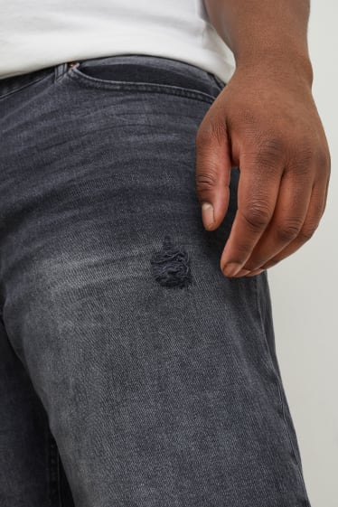 Herren XL - Jeans-Shorts - LYCRA® - jeans-grau