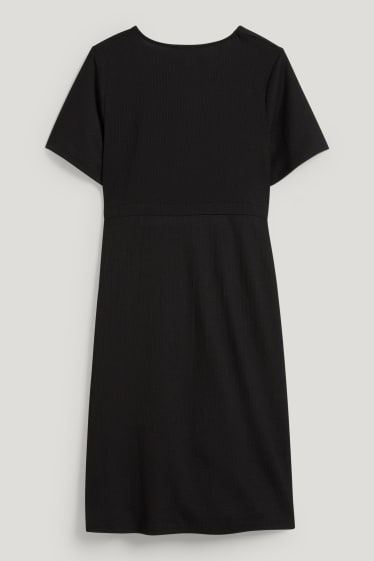 Mujer - Vestido de lactancia cruzado - negro