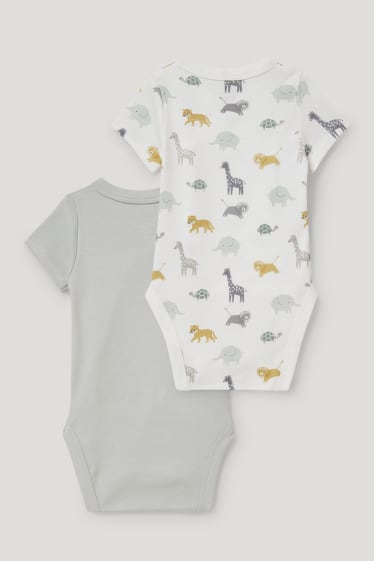 Baby Boys - Multipack of 2 - baby wrapover bodysuit - mint green