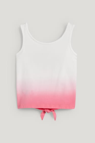 Toddler Girls - Minnie - top con nodo - bianco crema