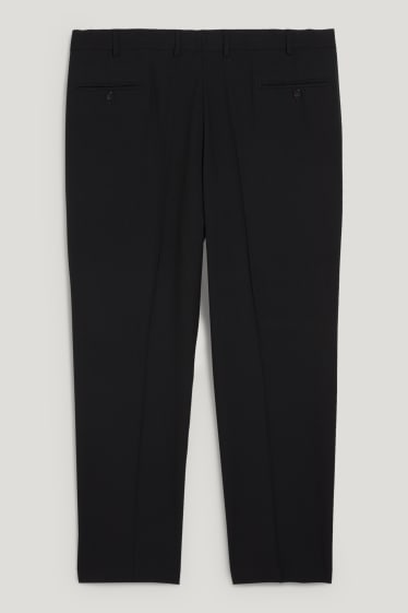 Pánské XL - Oblekové kalhoty - regular fit - Flex - stretch - LYCRA® - černá