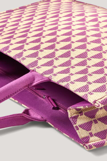 Femmes - Cabas - à motif - violet