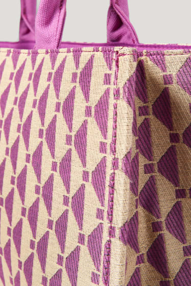 Femmes - Cabas - à motif - violet