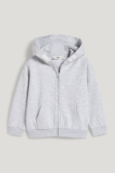 Toddler Girls - Sweatjacke mit Kapuze - hellgrau-melange