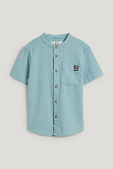Toddler Boys - Cămașă - amestec de in - verde mentă