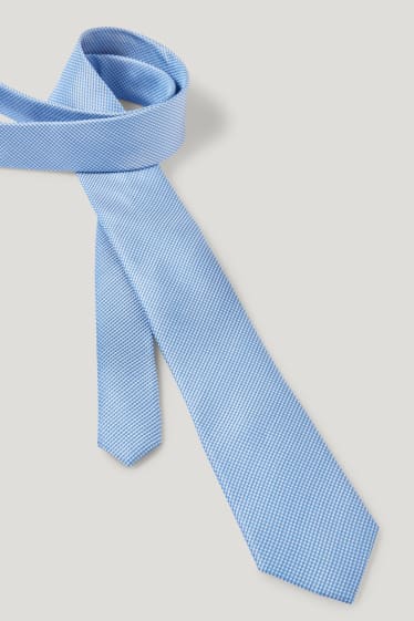 Herren - Seidenkrawatte - hellblau