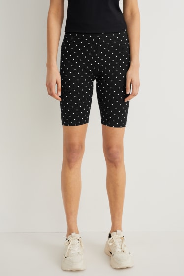 Dames - Set van 2 - basic-fietsbroek - LYCRA® - zwart
