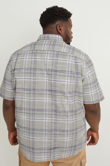 Men XL - Shirt - regular fit - button-down collar - check - light green