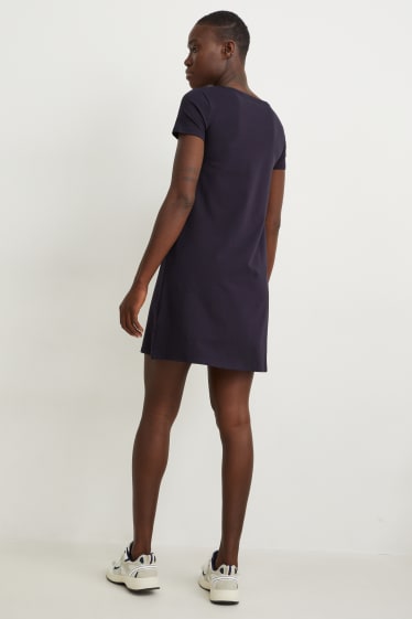 Donna - Vestito a t-shirt basic - blu scuro