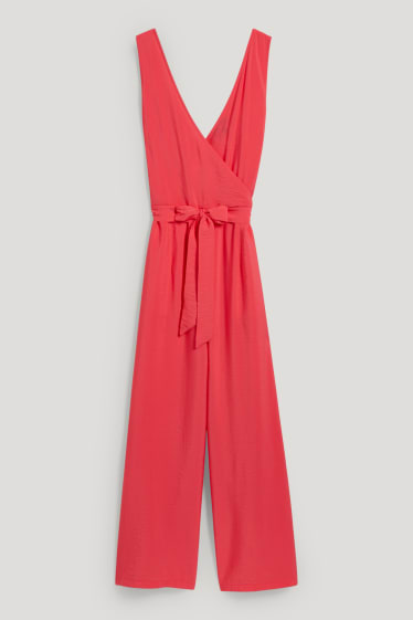 Dames - Jumpsuit - fuchsiarood