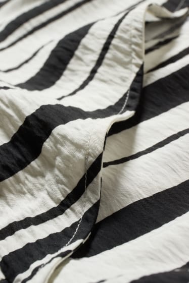 Women - Jumpsuit - striped - black / white