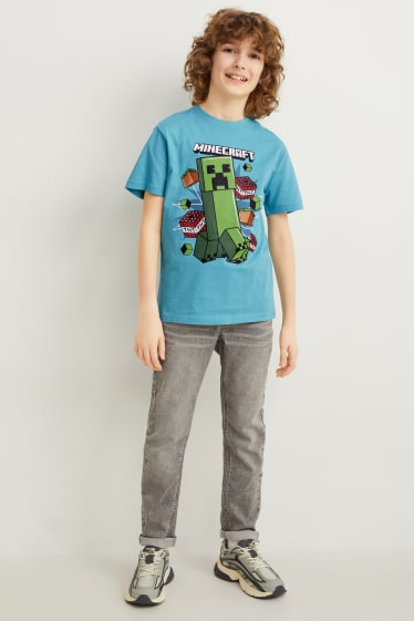 Reverskraag - Minecraft - T-shirt - turquoise