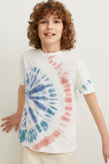 Bambini: - Maglia a maniche corte - fantasia - bianco crema