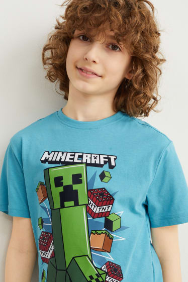 Reverskraag - Minecraft - T-shirt - turquoise