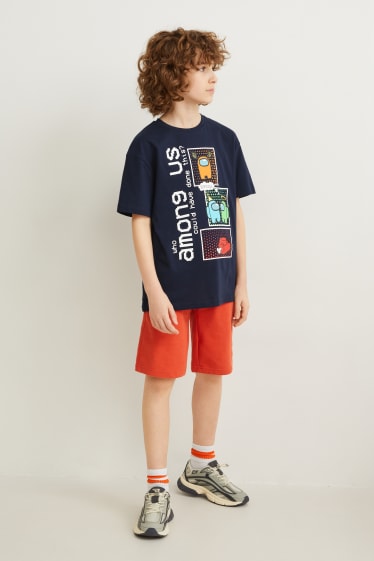 Bambini: - Among us - maglia a maniche corte - blu scuro
