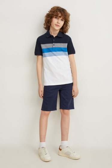 Garçons - Polo - bleu foncé