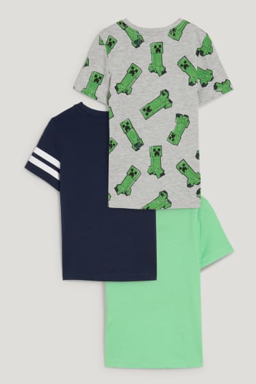 Toddler Boys - Set van 3 - Minecraft - T-shirt - donkerblauw