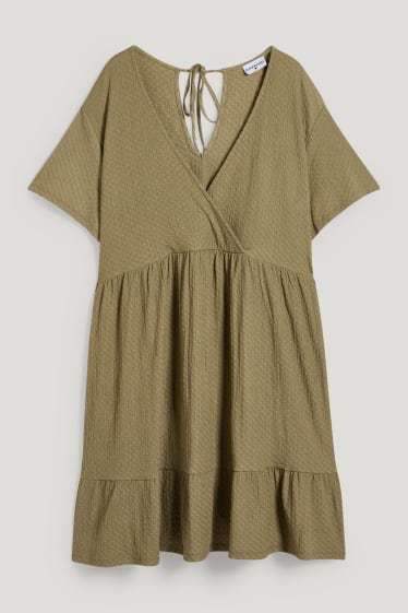 Damen XL - CLOCKHOUSE - Wickelkleid - hellgrün