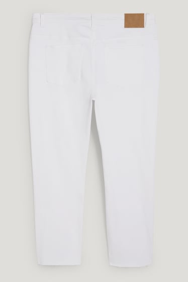 Femmes - Straight jean - high waist - LYCRA® - blanc