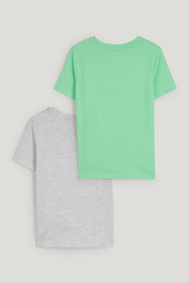 Toddler Boys - Multipack 2 buc. - tricou cu mânecă scurtă - gri / verde