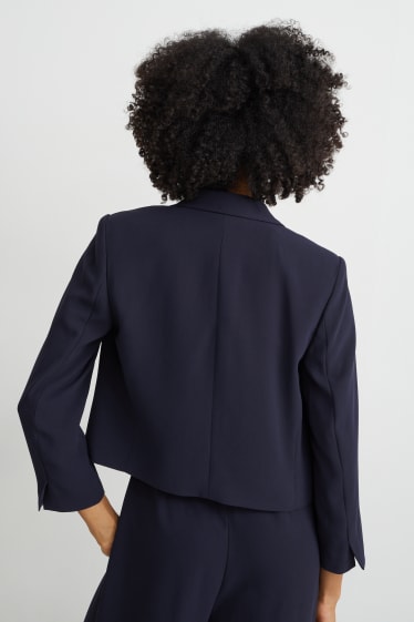 Dames - Business-blazer - relaxed fit - donkerblauw
