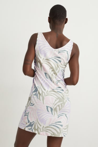 Women - Nightdress - patterned - cremewhite