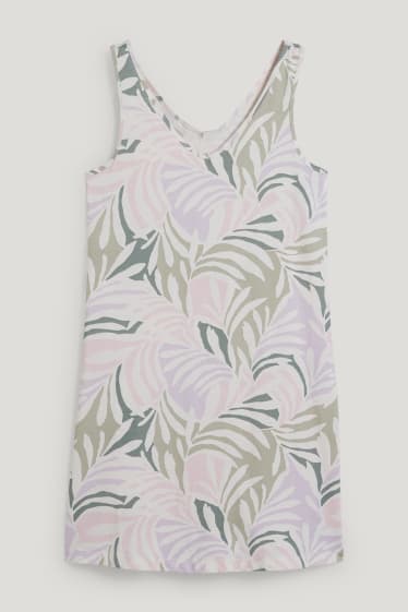 Women - Nightdress - patterned - cremewhite