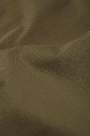 Damen - Basic-A-Linien Kleid - dunkelgrün