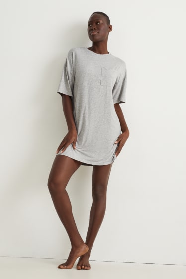 Women - Nightshirt - light gray-melange