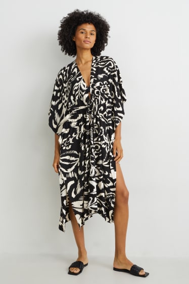Dames - Kimono - met patroon - wit / zwart