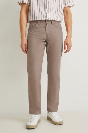 Men - Trousers - regular fit - light brown
