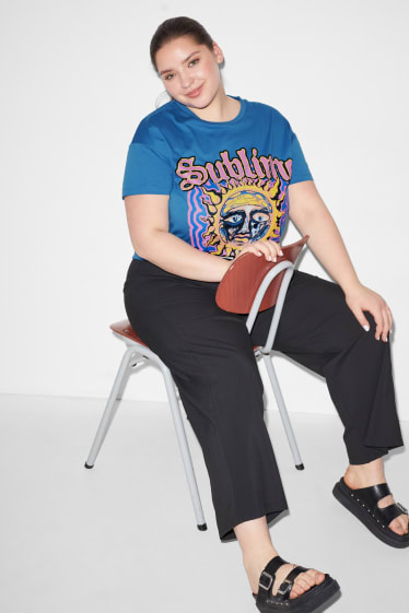 Femmes grandes tailles - CLOCKHOUSE - T-shirt - Sublime - bleu