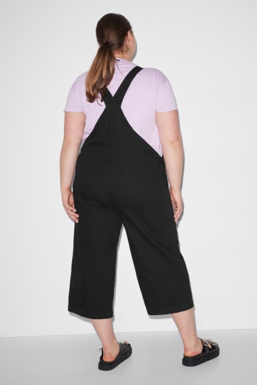 Dámské XL - CLOCKHOUSE - kalhoty s laclem - černá