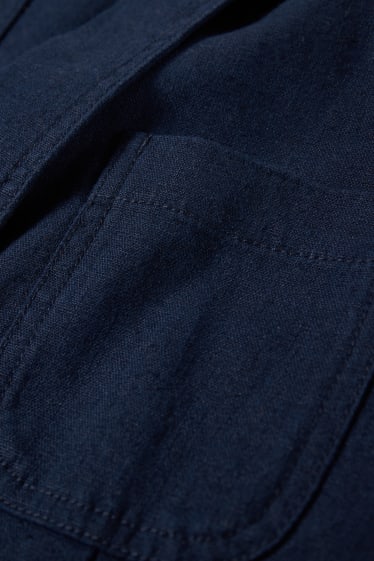 Hommes - Veste - regular fit - lin mélangé - bleu foncé