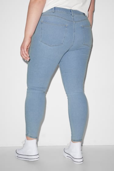Damen XL - CLOCKHOUSE - Super Skinny Jeans - High Waist - jeans-hellblau