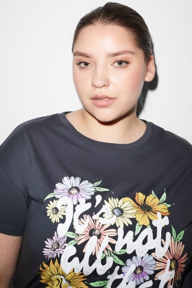Femmes grandes tailles - CLOCKHOUSE - T-shirt - gris foncé