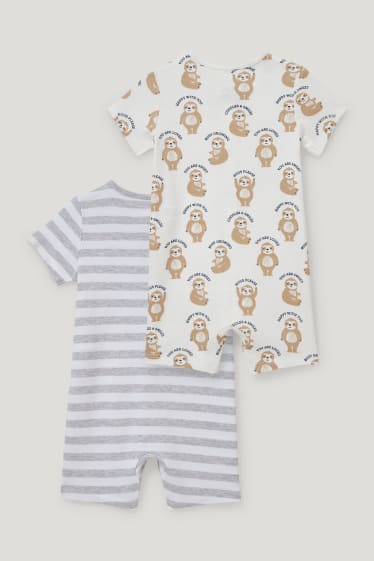 Baby Boys - Multipack 2er - Baby-Pyjama - weiß