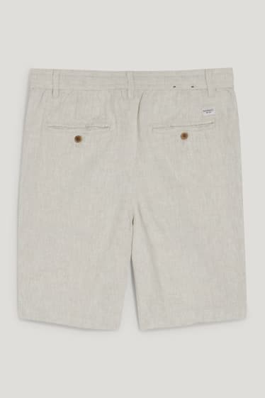 Herren - Shorts - Leinen-Mix - hellbeige