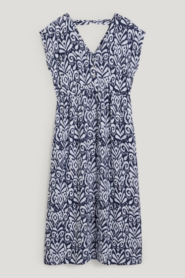 Mujer - Vestido premamá - azul oscuro / blanco roto