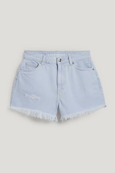 Clockhouse Girls - CLOCKHOUSE - Jeans-Shorts - High Waist - jeans-hellblau